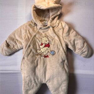 Disney Baby Winnie the Pooh Hooded Kids One Piece with ears